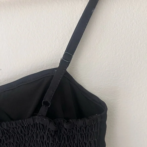 Johnny Martin Black Mini Dress with Pink Floral Design Size Small - Picture 6 of 6